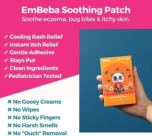 Miniatura 3 de Parche calmante para piel con picazón y picazón por picazón  Parches de gel naturales calmantes antipicazón para niños con piel sensible,