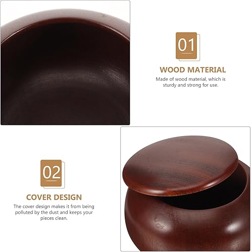 Miniatura 9 de Yardwe Go Chess - Cajas de almacenamiento de ajedrez, cajas de piezas de ajedrez, piezas Weiqi, caja de almacenamiento de juegos de ajedrez chino,