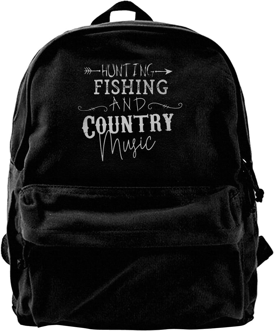 Hunting Fishing and Country Music Unisex Casual Daypack