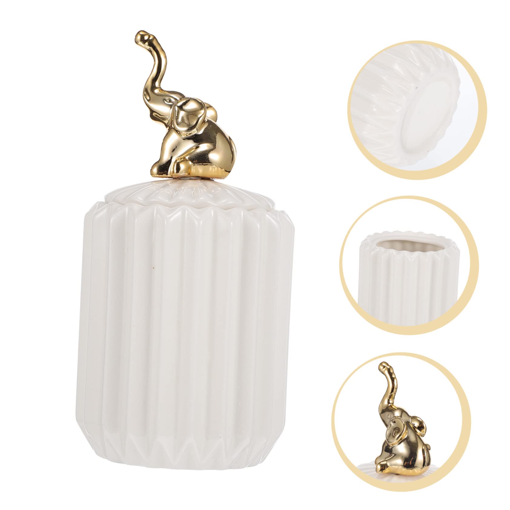 Abaodam Barattolo Decorativo Contenitore Sigillato in Ceramica Coperchio a Forma di Animale per Caramelle e Tè, per Casa