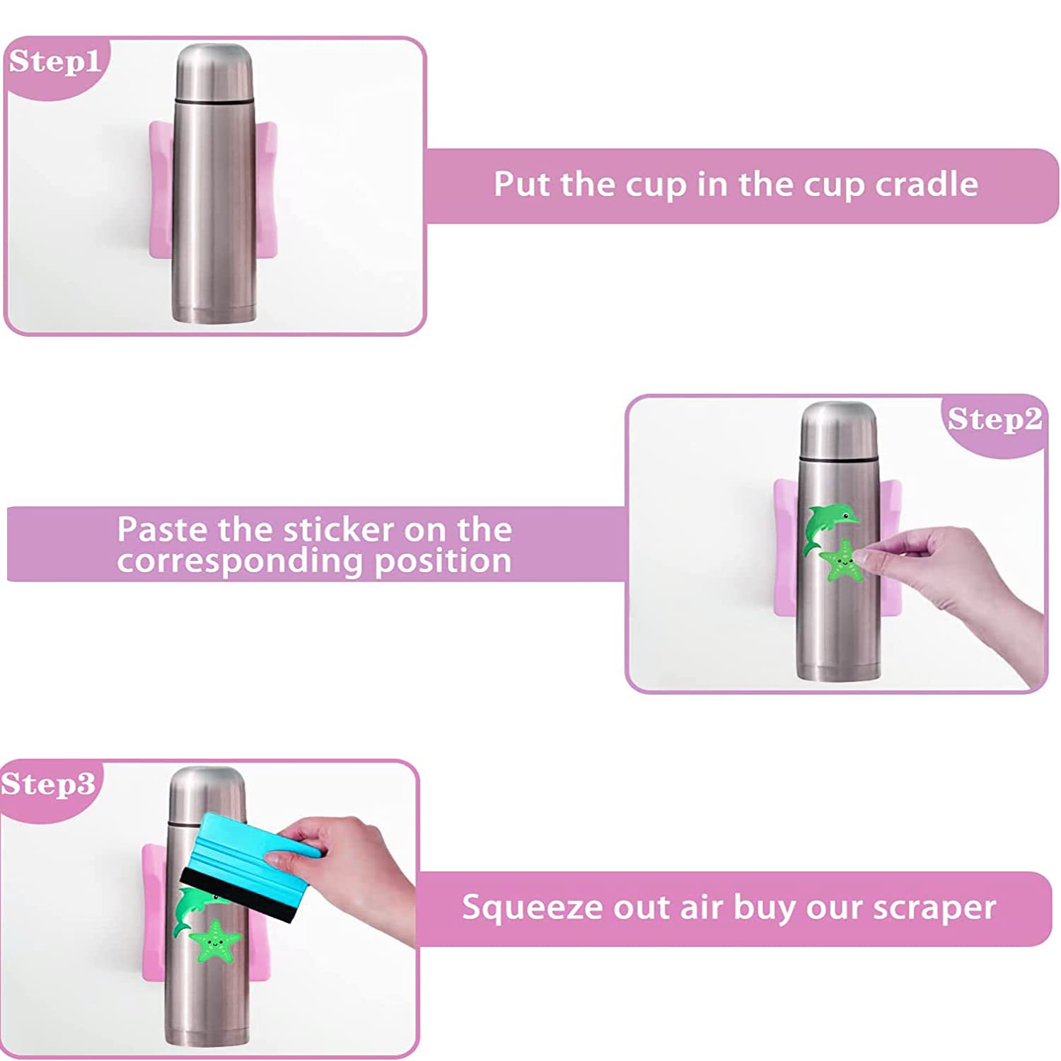 CAVLA Support de tasse en silicone avec fente intégrée pour les travaux manuels, support de tasse pour gobelets avec une raclette à bord en feutre pour tasses, canettes de bière et bouteille CAVLA Support de tasse en silicone avec fente intégrée pour les travaux manuels, support de tasse pour gobelets avec une raclette à bord en feutre pour tasses, canettes de bière et bouteille