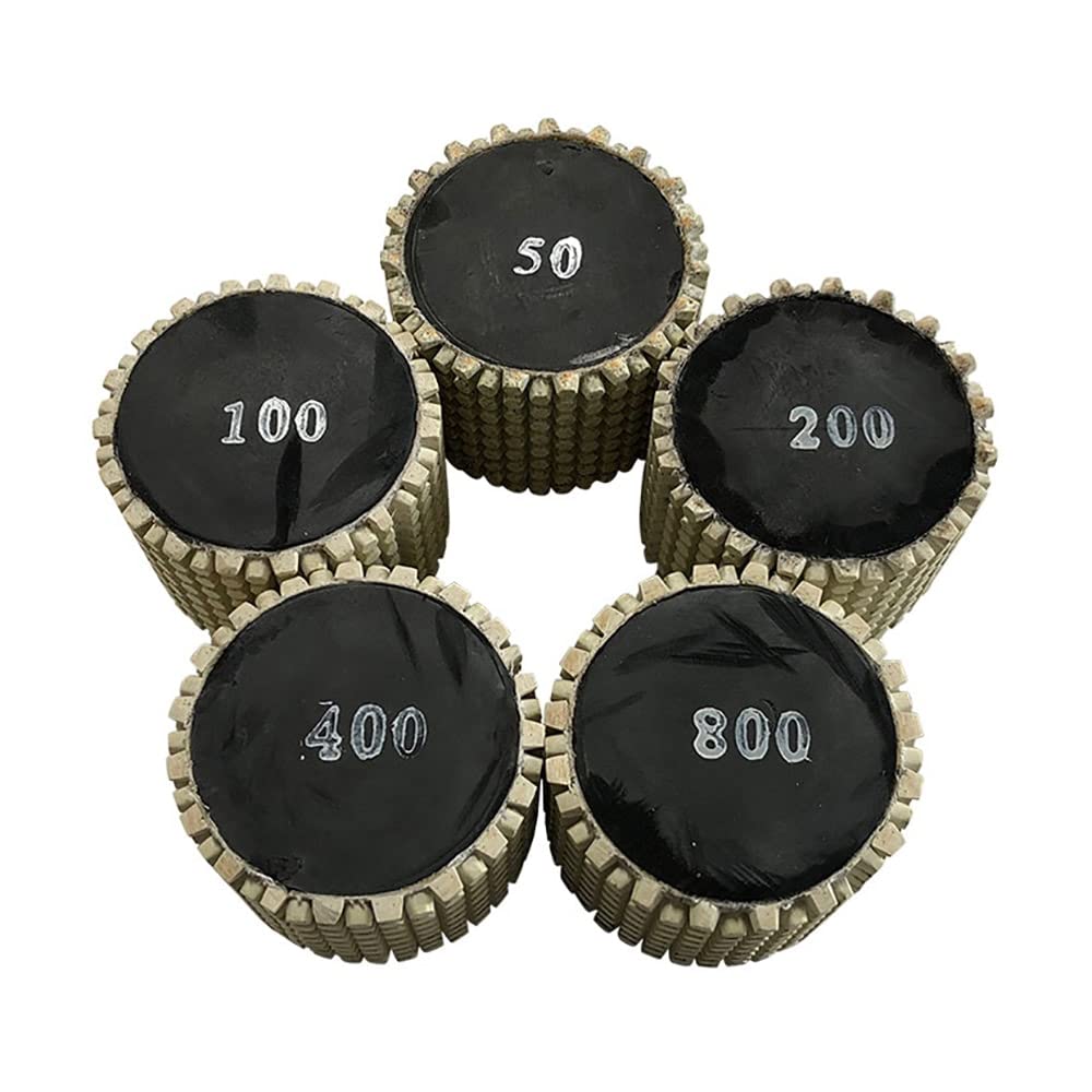 2" Wet Diamond Polishing Drum for Radius Polishing, #50, #100, #200, #400, #800, #1500 Grit, Wet Only, 5/8"-11 Threaded Arbor