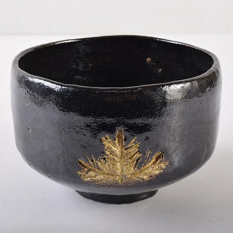 茶道具 若松文 黒楽茶碗 宗室 茶杓 三本 匙 一本 時代箱付