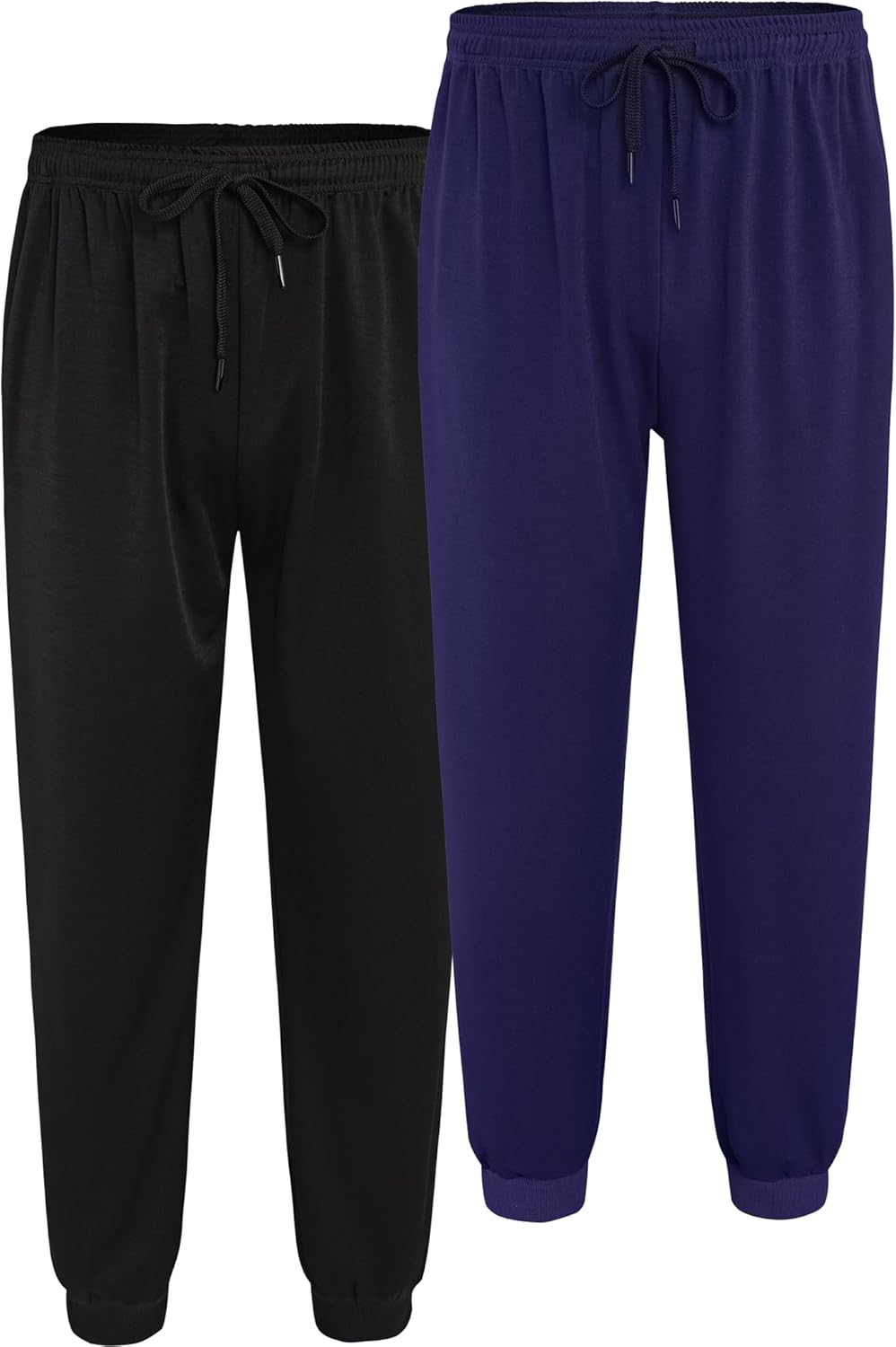 2 Pack Men’s Casual Sweatpants Soft Fleece Active Athletic Workout Jogger Pants with Pocket and Drawstring