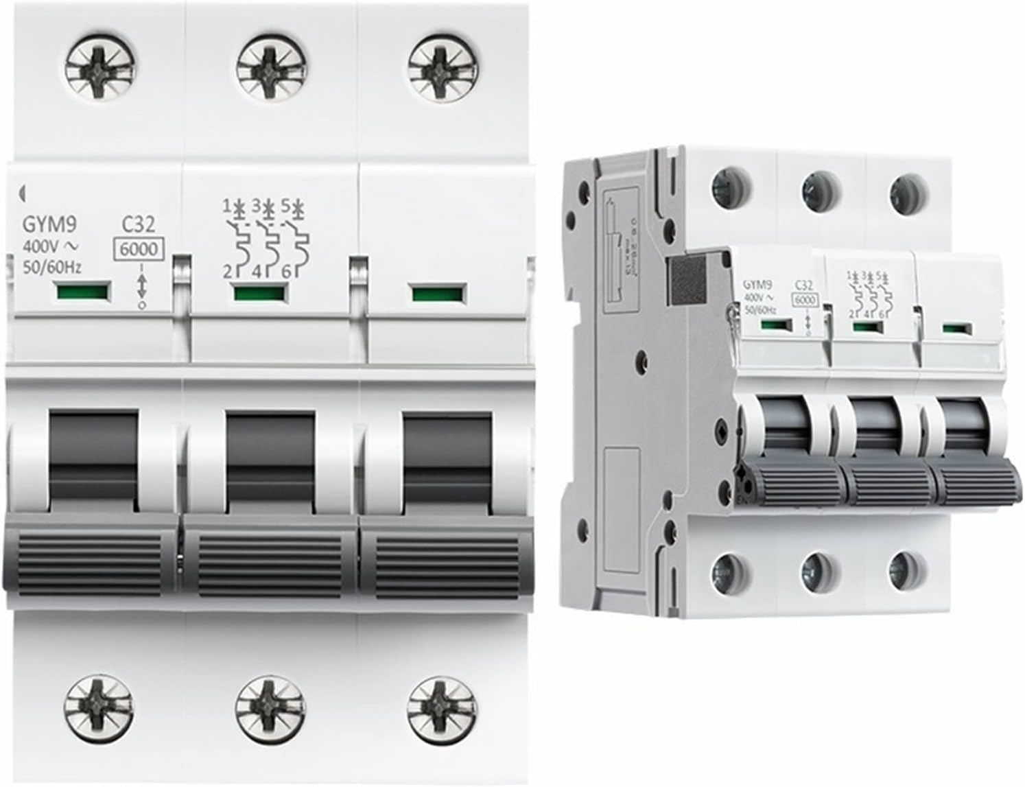 Disyuntor de carril DIN 3P 6KA GYM9 HASMI para protección de circuitos CA 400V 16A