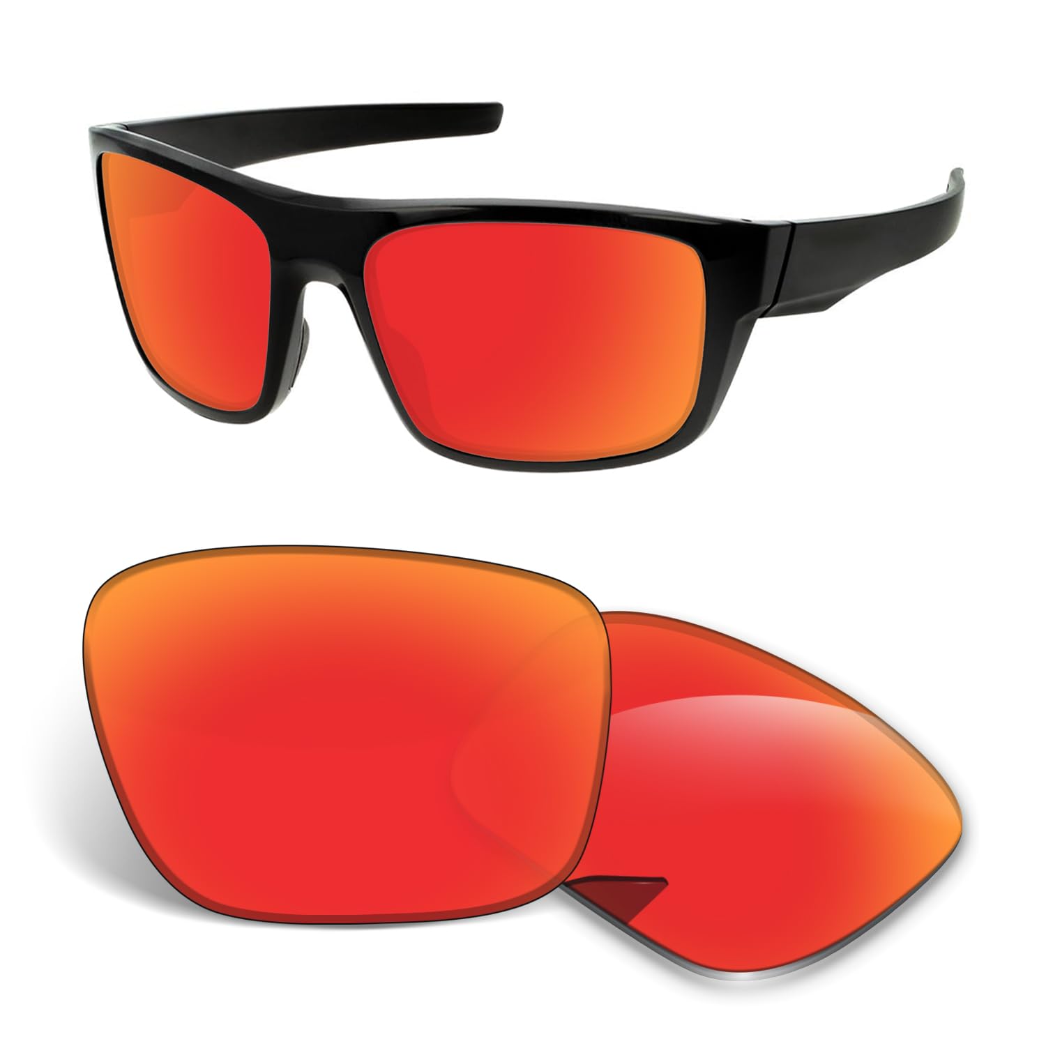 Szkła zapasowe 1,5 mm, kompatybilne z okularami przeciwsłonecznymi Oakley Double Edge OO9380 66 mm, odporne na zarysowania