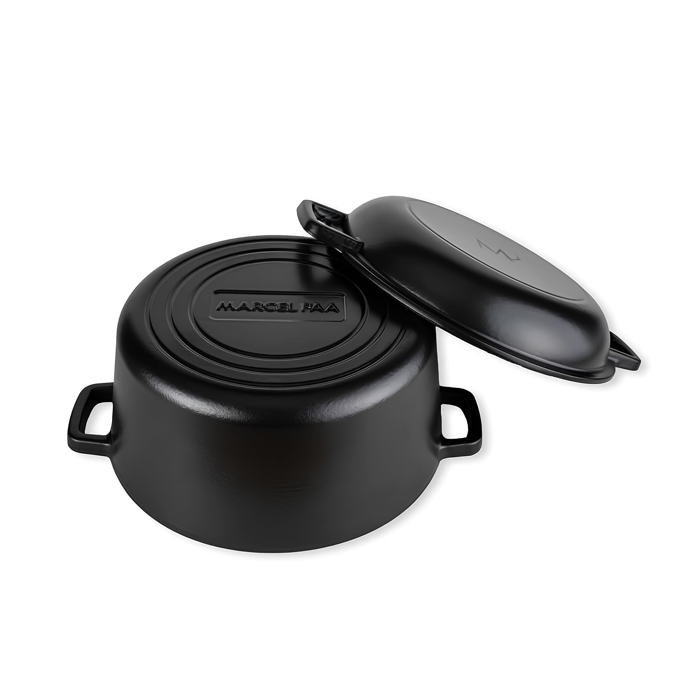 Marcel Paa Gusseisentopf 26,5 cm – Emaillierter Brotbacktopf 4,8 L für Brote bis 1 kg – mit Deckel – für Induktion Backofen & alle Herdarten