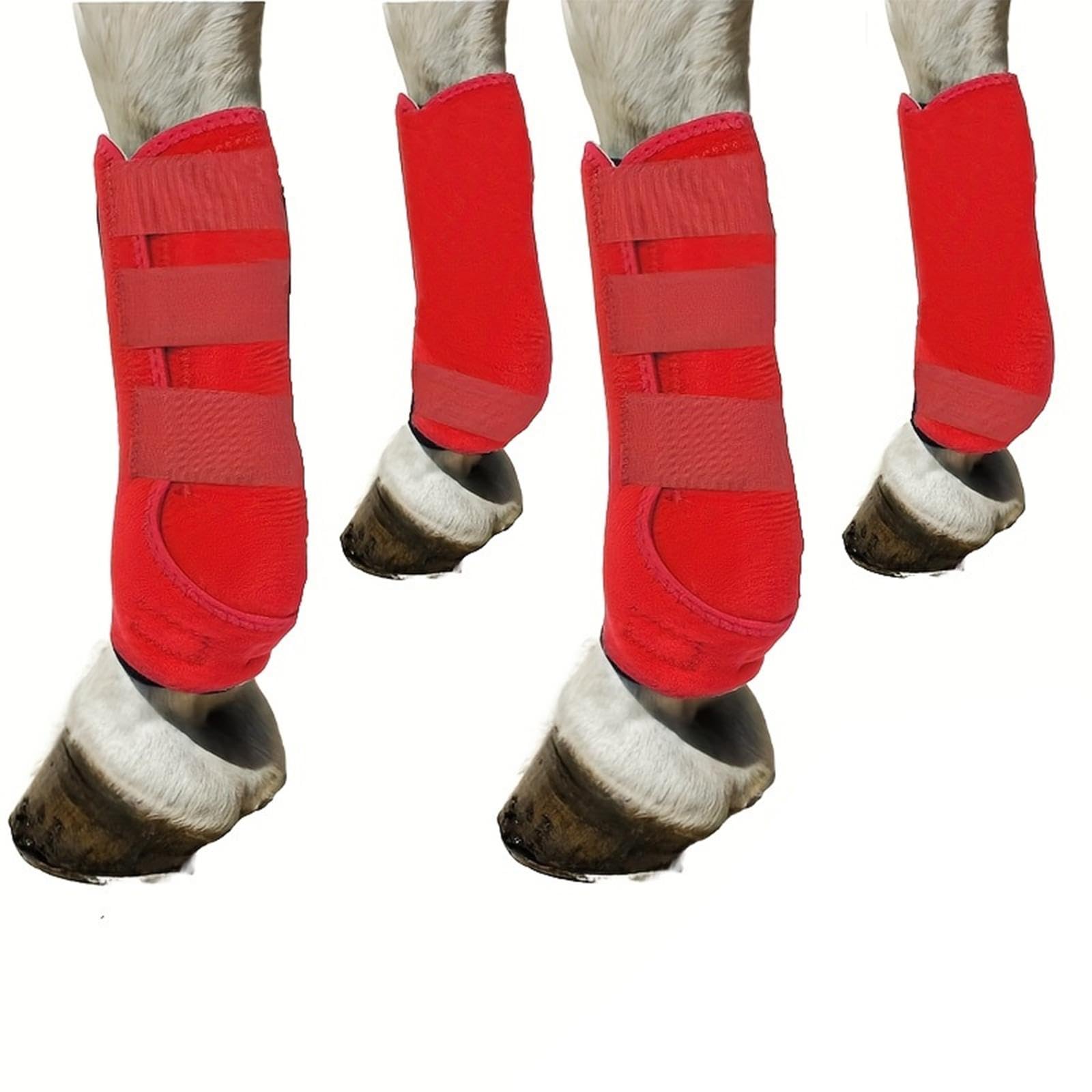 4 Uds Botas de Caballo Engranaje Neopreno protección de piernas envolturas para piernas para Montar Equipo Ecuestre