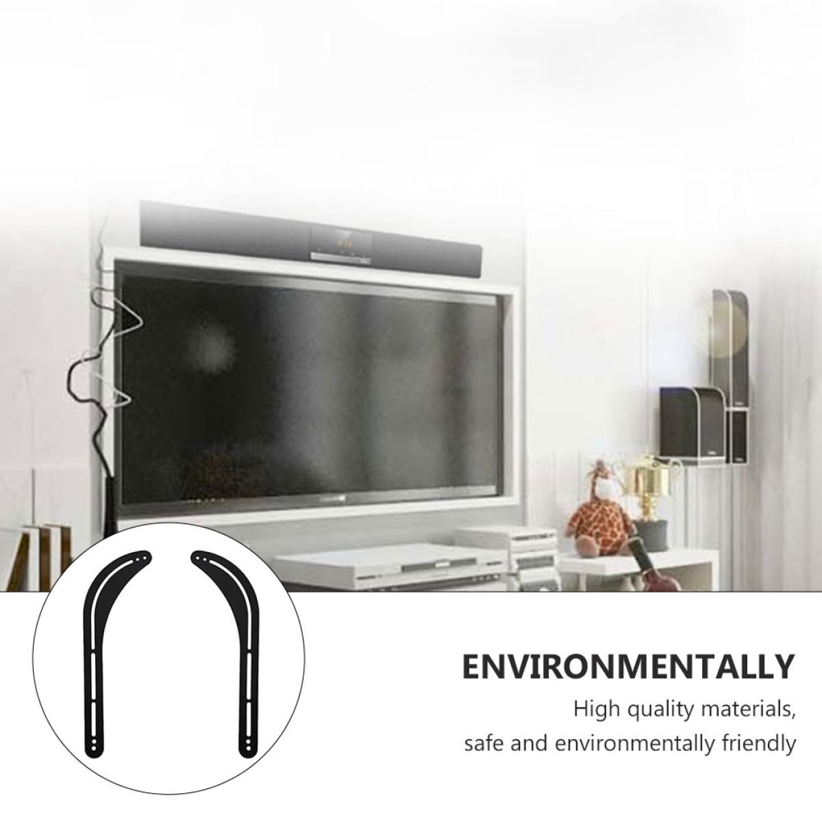 Mobestech 2 Piezas Soporte De Audio Soportes para Altavoces Soporte De Pared para Barra De Sonido Soportes De Montaje En Pared para Altavoces Universal Planchar Colgar En La Pared