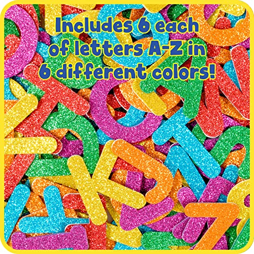 Ready 2 Learn Glitter Foam Stickers - Alphabet - Pack Of 156 Letters - Self-Adhesive Stickers For Kids - Stickers For Scrapbooks, Cards And More #TOP1