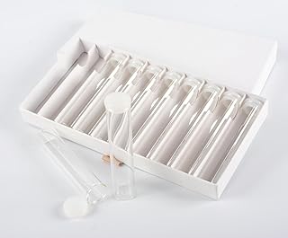 Glass Tubes 10 Piece Pack with Silicone Plug lid. 22x110mm