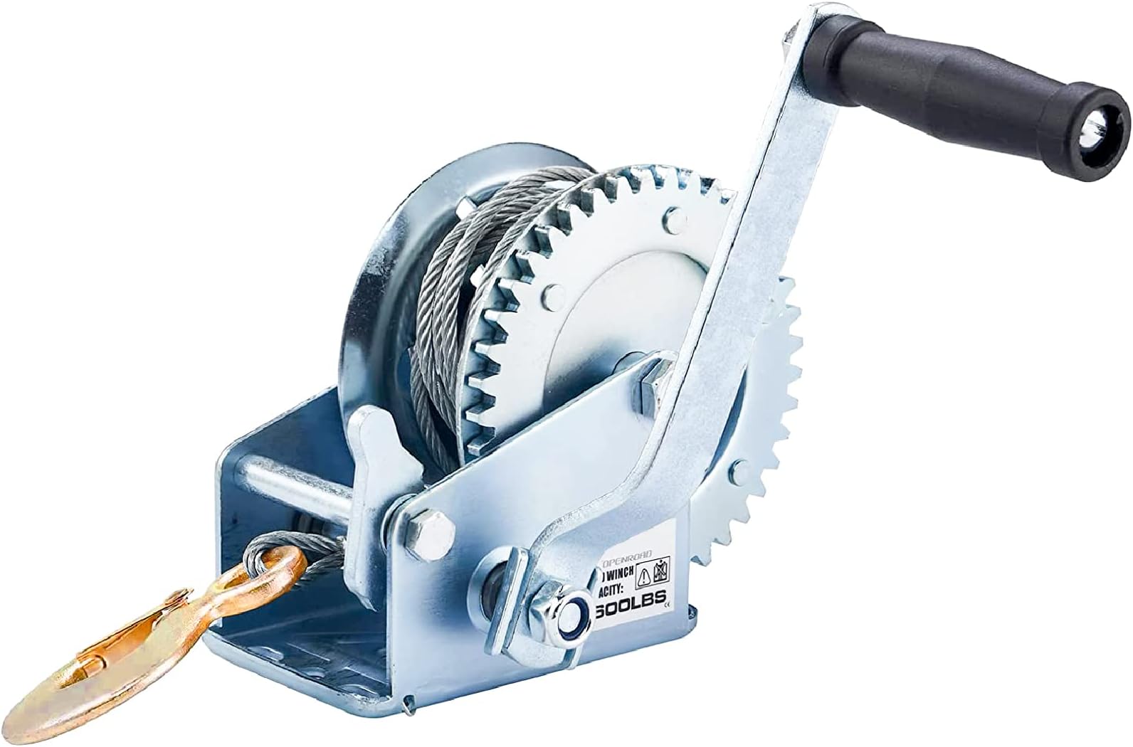 ZOENHOU 1600lbs Capacity Heavy Duty Hand Winch with 49FT
