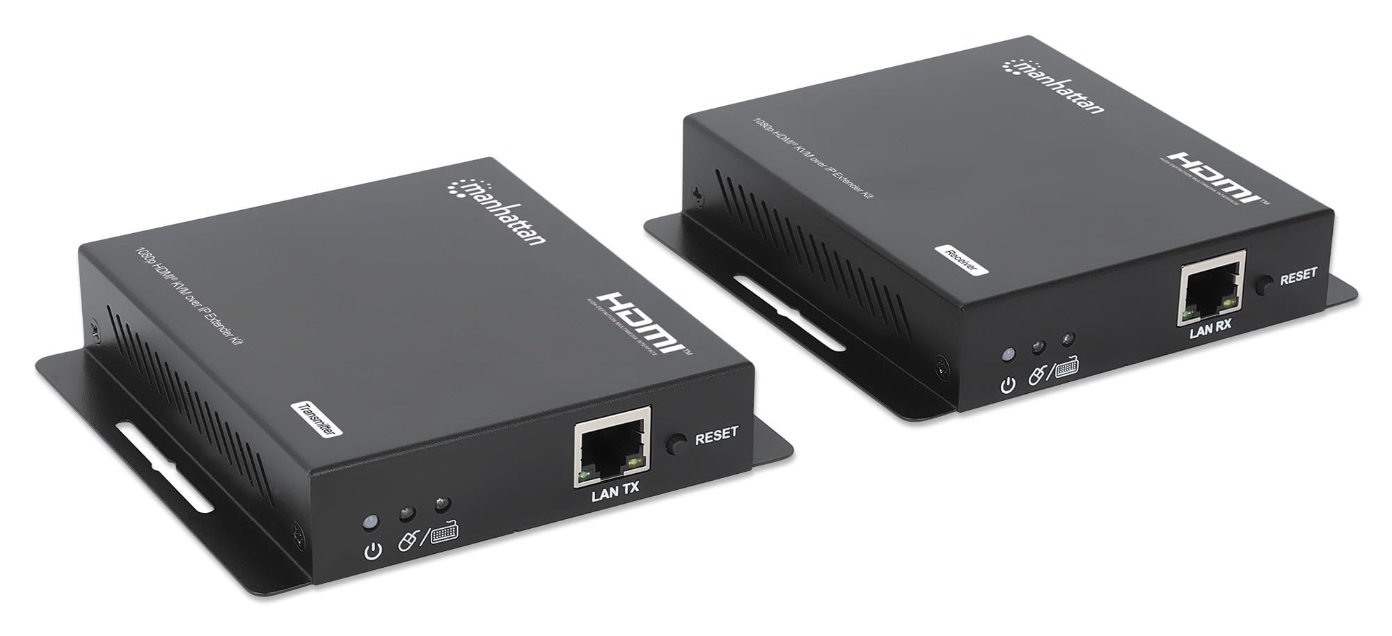 Manhattan 1080p Hdmi Kvm Over Ip Extender Set 1 Bis Zu 120m - KabeL-/adapterset - Digital/display/video (208413)