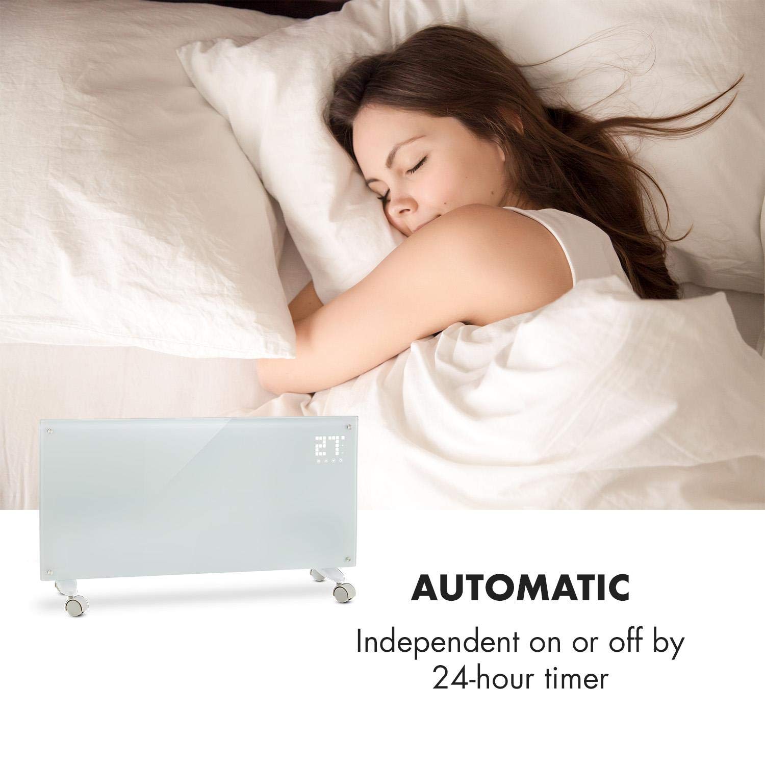 Klarstein Bornholm Smart - Calefactor de convección, Blanco