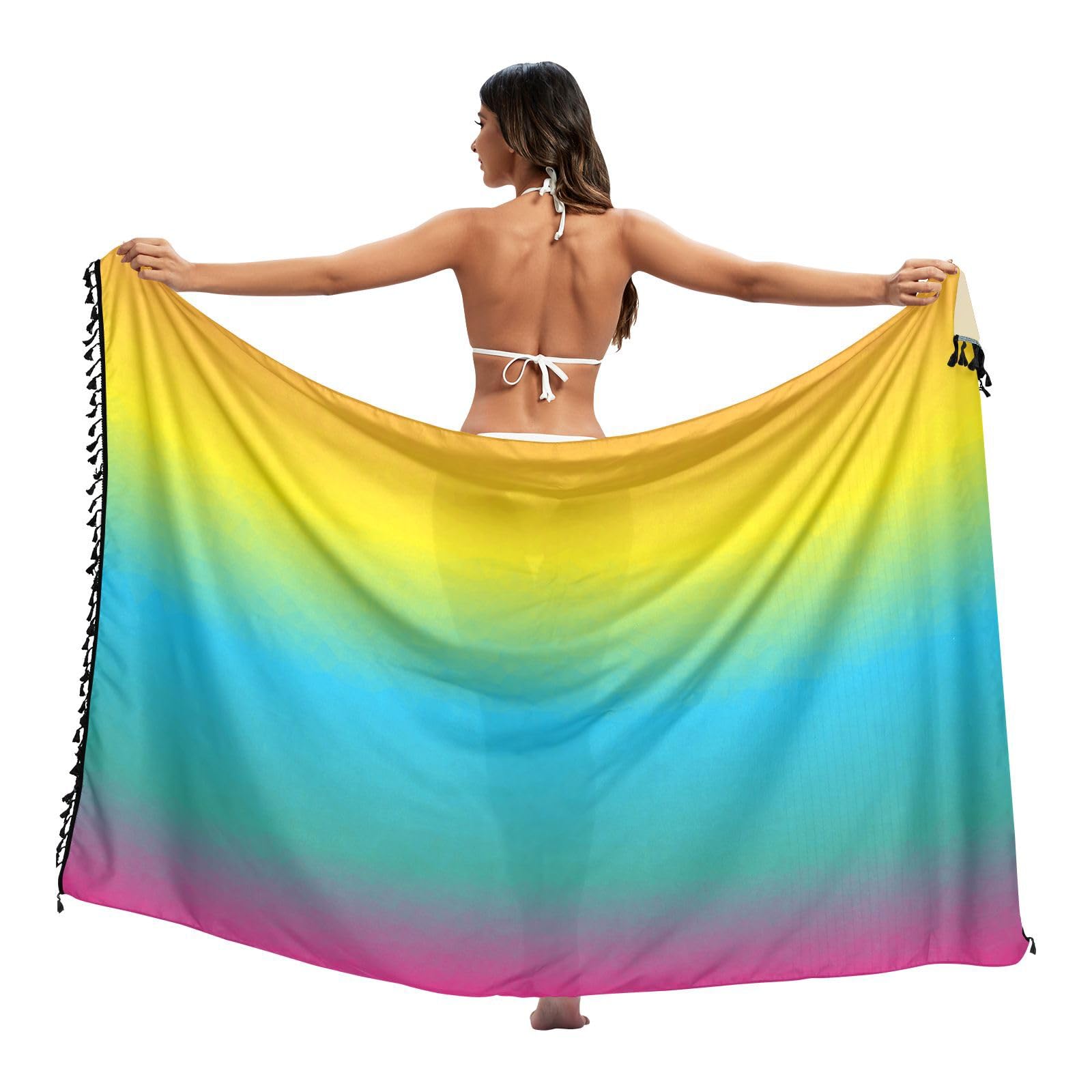 RPLIFE Pareo de playa de lunares rojos, envoltura de pareo de piscina, pareos de playa para mujer, cubierta de verano