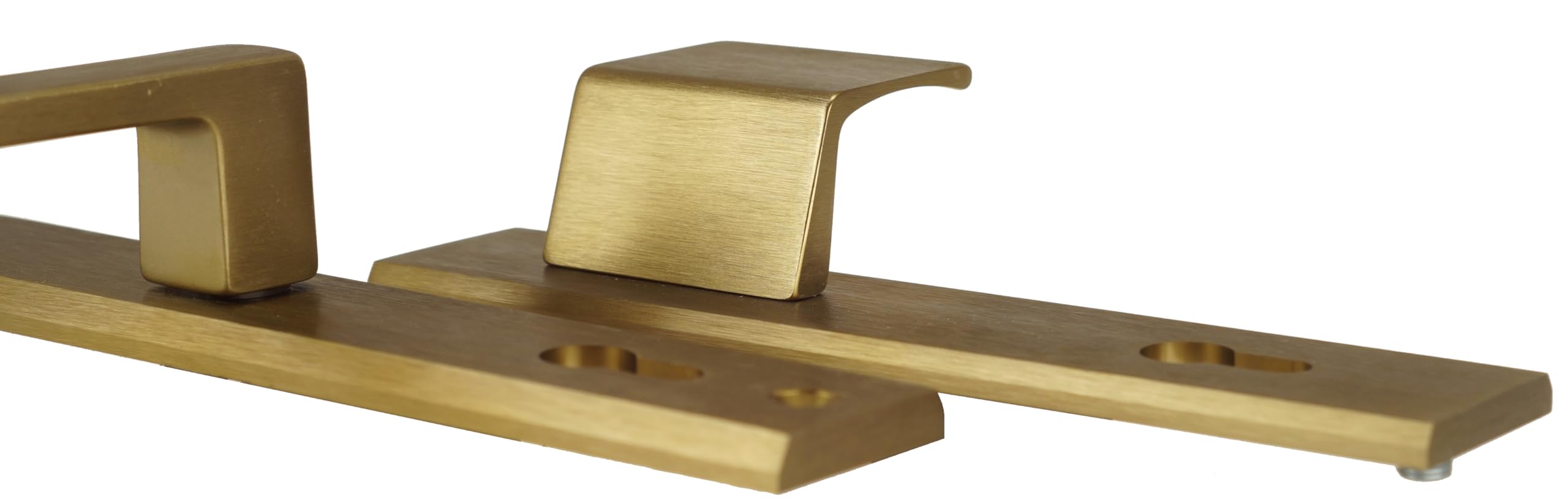Poignées de Porte Patinées 72mm Vis Invisibles Entrée | Kit complet, ergonomique, universel droite et gauche, design moderne