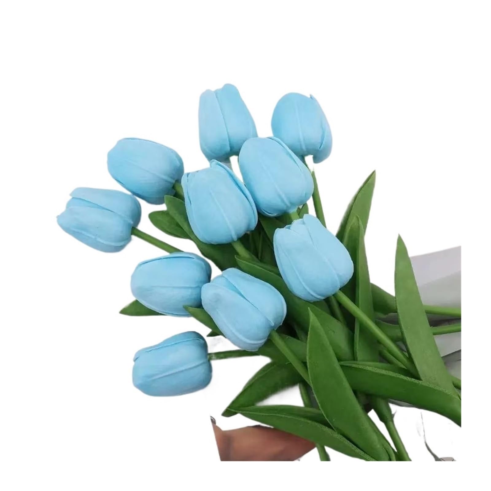 Yeobezn Artificial Buttercup Flowers 30PCS Tulips Flowers Tulip Bouquet Decor Fake Flower For Home Wedding Decorations(Y5)