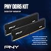 Kit de memoria RAM PNY DDR5 32GB (2x16GB) 5600MHz CL46 Low Profile para PC de escritorio | PC5-44800, CL46, 1.1V, 288 pines, RAM, compatible: 5200MHz, 4800MHz - MD32GK2D5560046LP 3