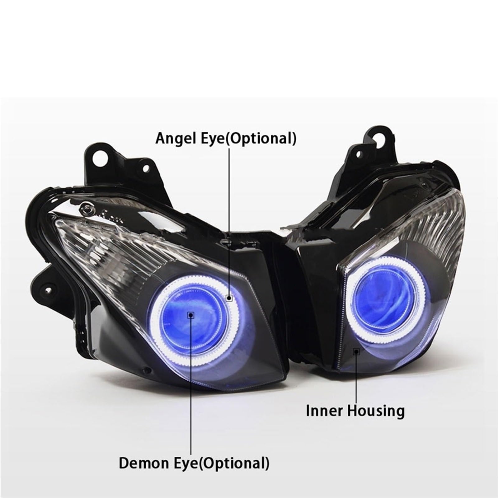 Dirt Bike Reflektor Pasuje do Kawasaki Ninja ZX6R 2009-2012 Luces Para Moto reflektor motocyklowy przedni reflektor LED reflektor HID