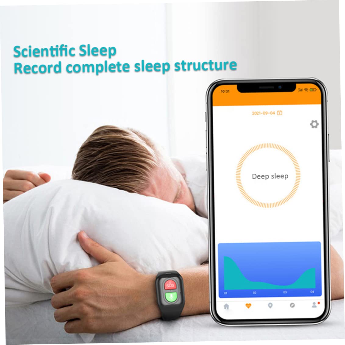 Bracelet SOS Suivi GPS Bracelet Localisation Appel d'urgence Fitness Trackers Montre pour Personnes âgées Enfants..