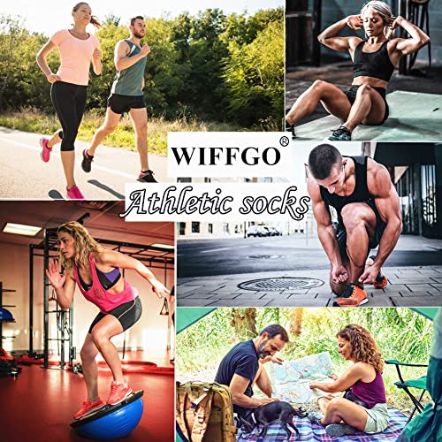 Wiffgo Compression Socks For Men 6 Pairs Ankle Athletic Mens Socks Running Cycling Support Outdoor Sports Gear No Show Socks #TOP2