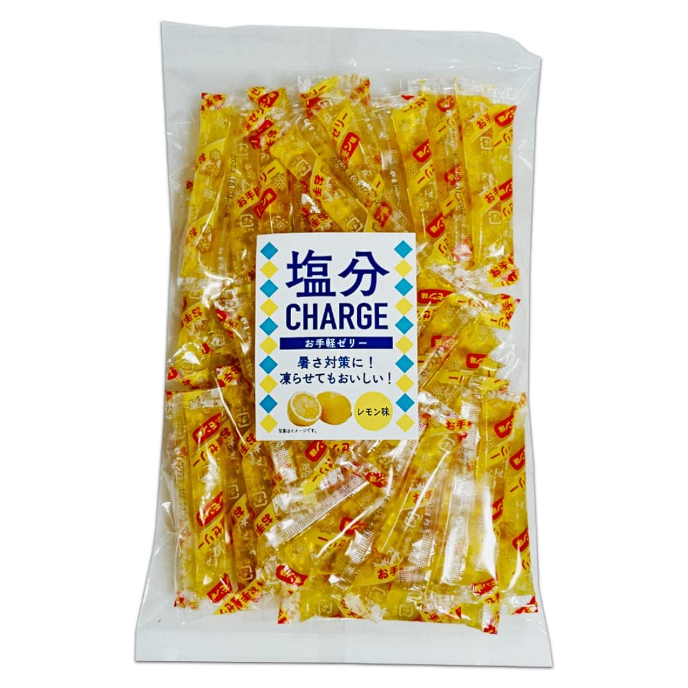 Amazon.co.jp: 凍らせてもおいしい 塩分チャージゼリー レモン味 400g 