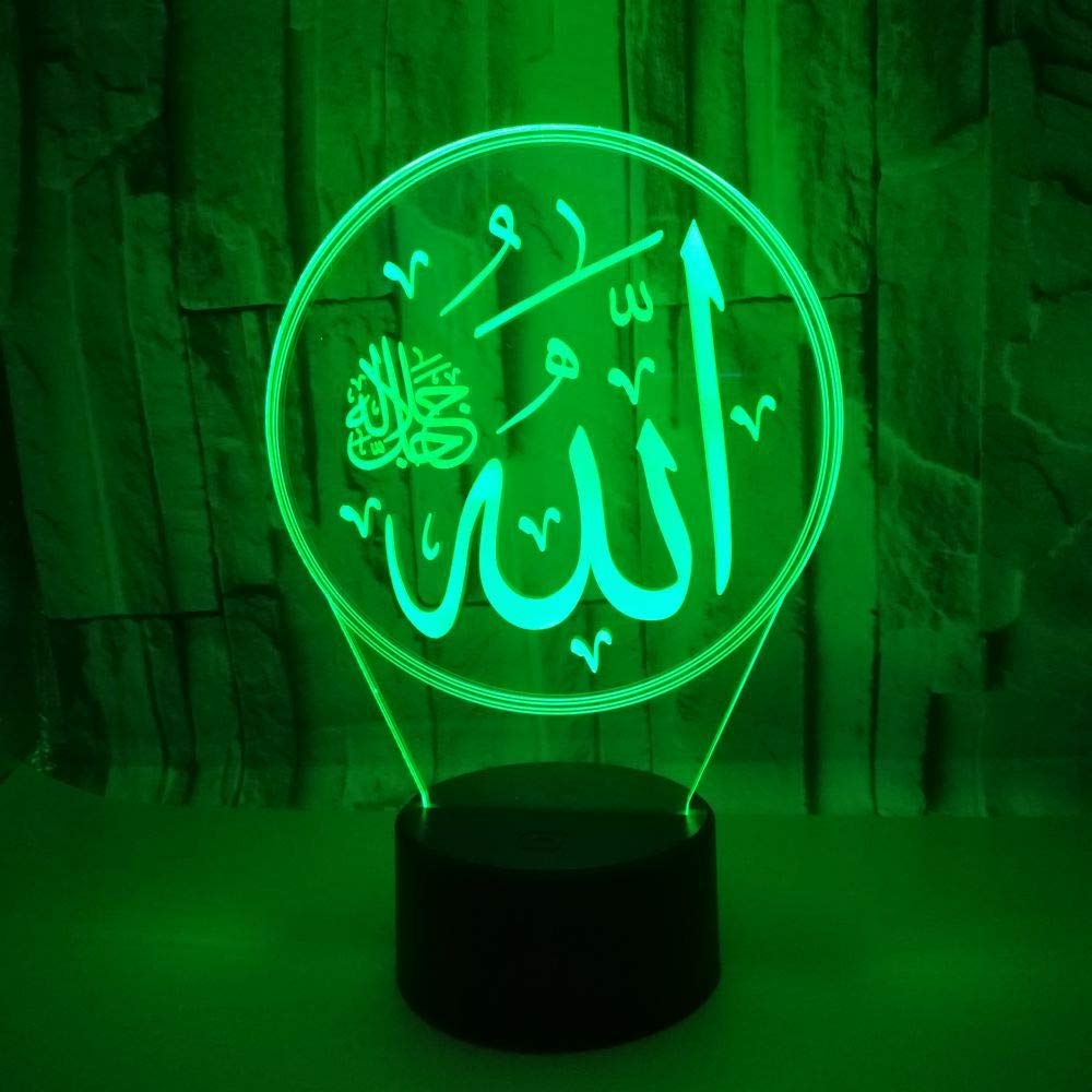 YTDZLTD Creatieve 3D Islamitisch Kasteel Nachtlampje Omgevingslicht 16 Kleuren Veranderende Afstandsbed Usb Voeding Touch Schakelaar Decorlamp Optische Illusielamp Led Tafel Bureaulamp Kinderen Kerst Verjaardagscadeau YTDZLTD Creatieve 3D Islamitisch Kasteel Nachtlampje Omgevingslicht 16 Kleuren Veranderende Afstandsbed Usb Voeding Touch Schakelaar Decorlamp Optische Illusielamp Led Tafel Bureaulamp Kinderen Kerst Verjaardagscadeau