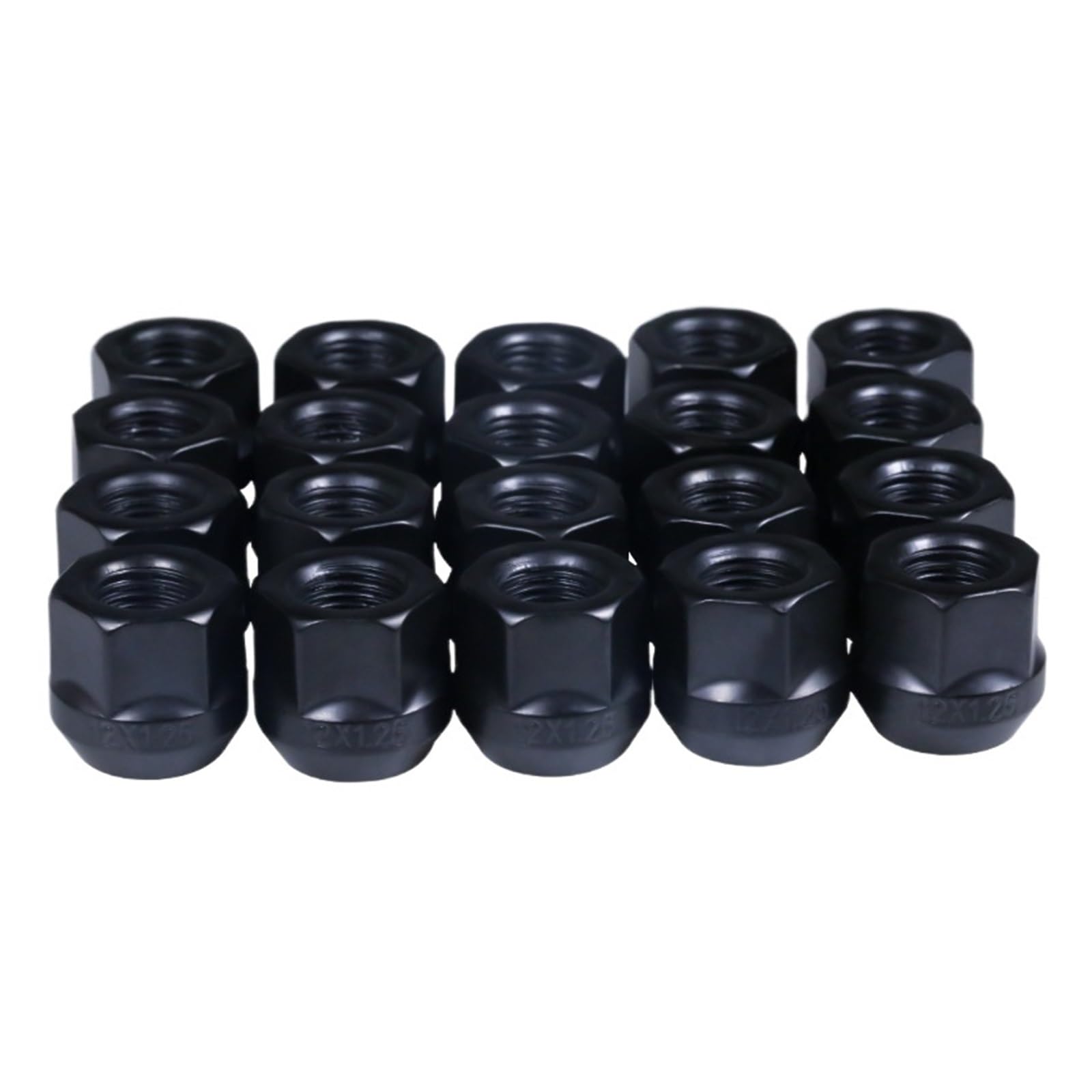 20 szt. Wysokość 21 mm Nakrętki kół z otwartym końcem Czarne nakrętki kół 19 mm M14 X 1,5, m12x1,25, m12x1,5, 1/2-20(M14x1.5)