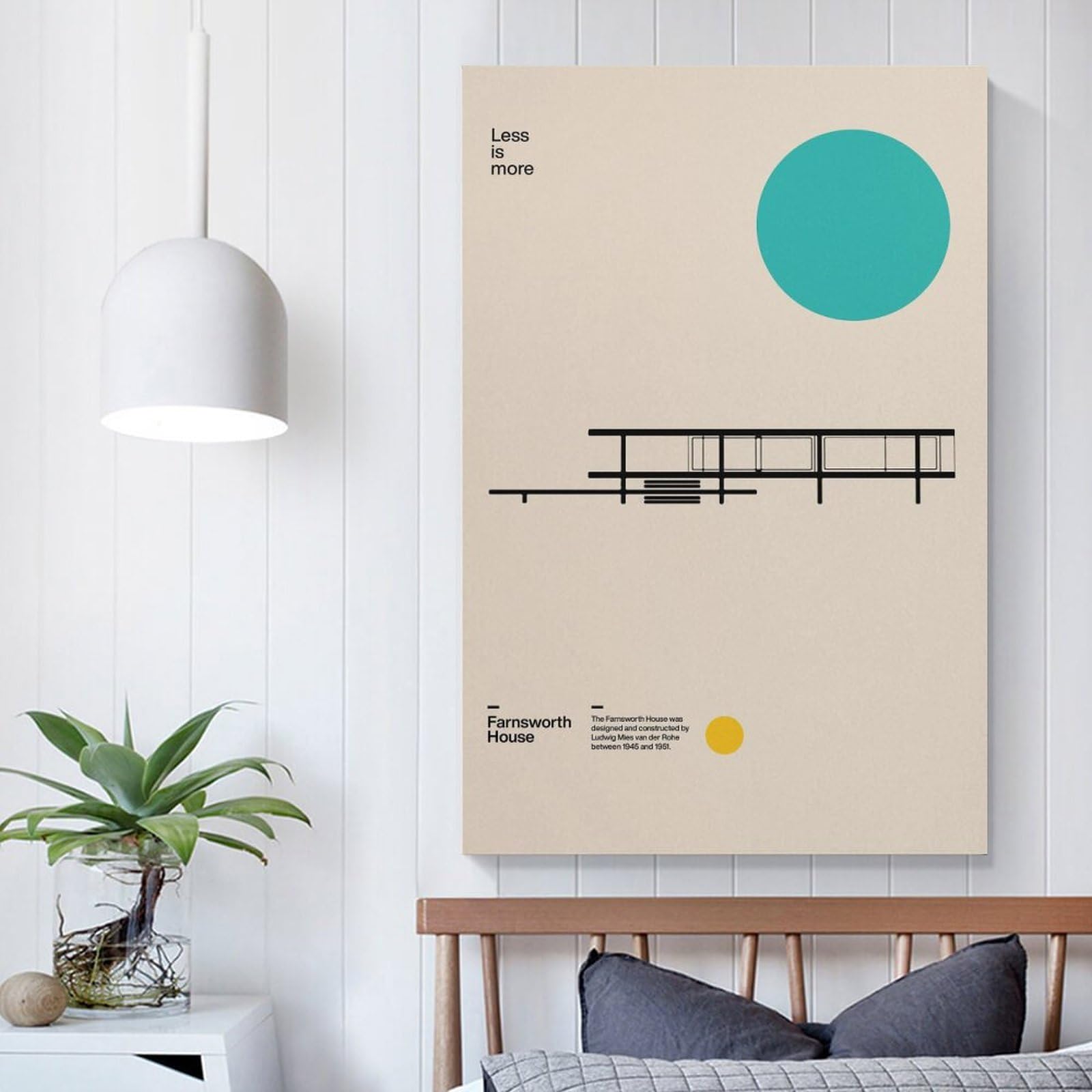 Amazon.co.jp: キャンバス ポスター ファンズワース邸、ルートヴィヒ