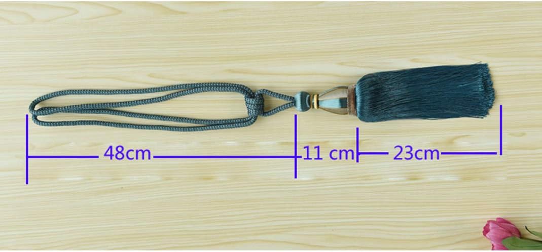 Curtain Ties for Drapes，Curtain tiebacks，1Pair Curtain Tieback Tassel Hanging Balls Vintage Window Drapery Holdback Rope Bedroom Living Room Window Treatment Accessory (Color : Color 2, Size : 1 pai