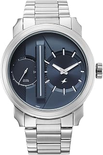 Fastrack Pulse IV with Blue Dial Silver Stainless Steel Strap Watch for Men - 3341SM02 Price In India