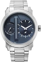 Fastrack Pulse IV with Blue Dial Silver Stainless Steel Strap Watch for Men - 3341SM02