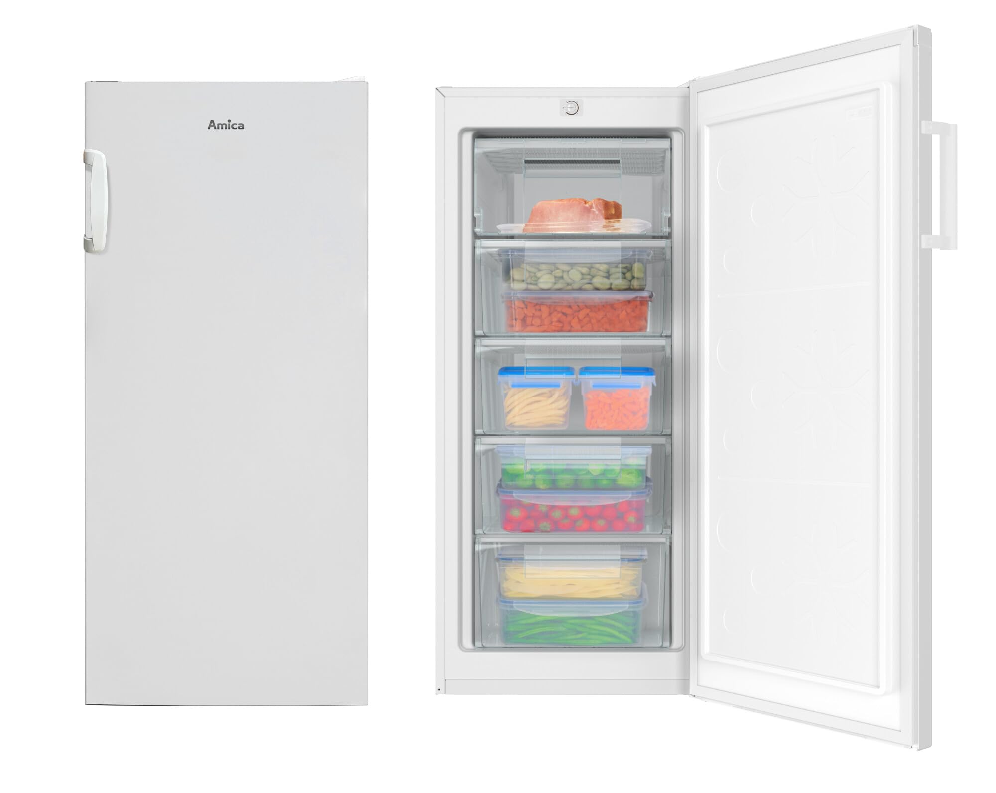 Amica Congelatore 145 L 55 cm larghezza EEK C Congelatore Bianco 4 cassetti
