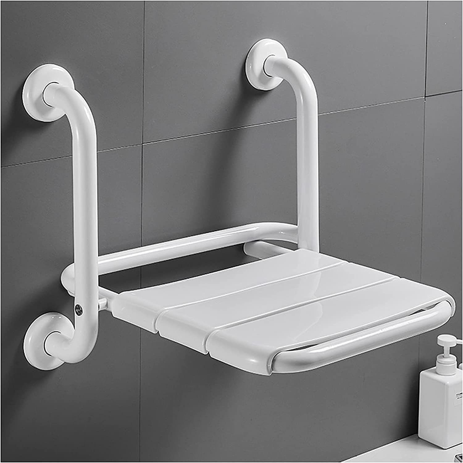 plegable Silla de Ducha,para personas mayores Silla de ducha plegable, asiento de pared de ducha, silla de ducha plegable con reposabrazos, asiento de ducha montado en la pared for personas mayores, t
