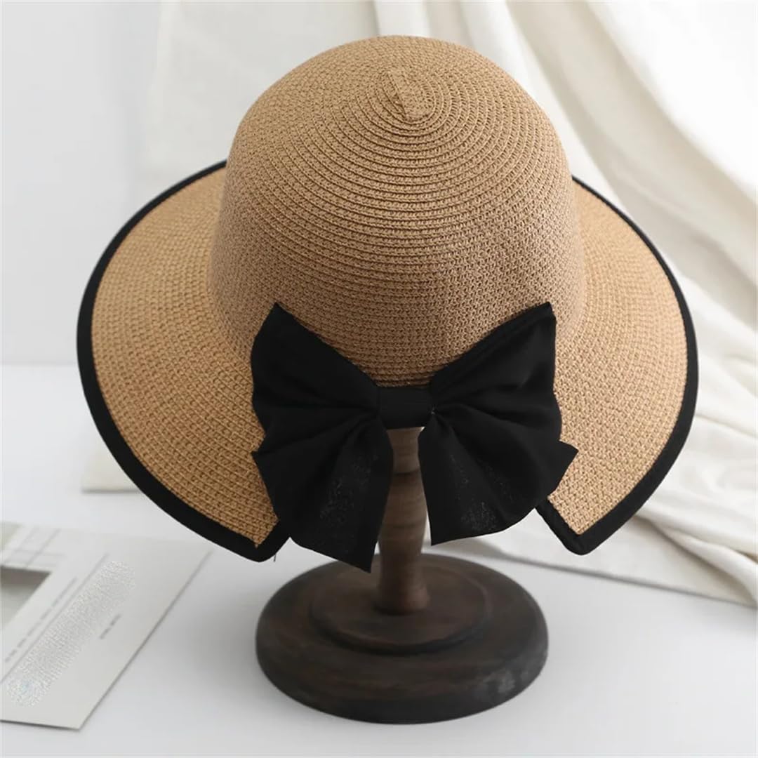 Yeuyyben Cappello da spiaggia da donna Panama Cappello estivo da donna moda estivo cappello di paglia cappelli da sole Fedoras