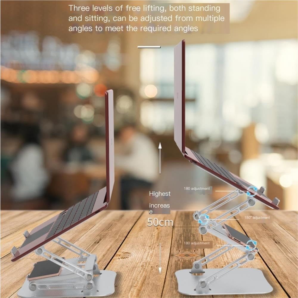 Supporto for laptop pieghevole in alluminio Riser di raffreddamento