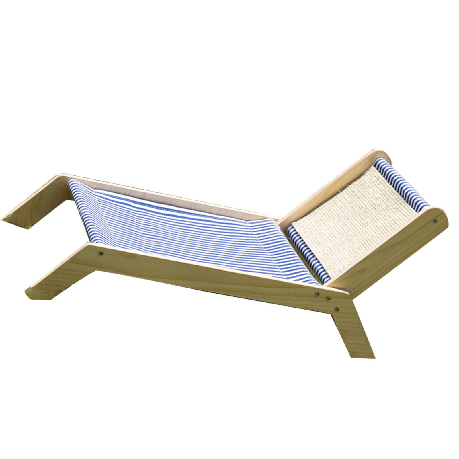 TITA-DONG Katzenhängematte, Katzen-Strandstuhl, Erhöhtes Katzenbett mit Robustem Sisal-Kratzer, Langlebiger und Fusselfreier Sisal-Kratzer, Katzenstuhl aus Holz. Original-Katzenmöbel von(Strandstuhl)