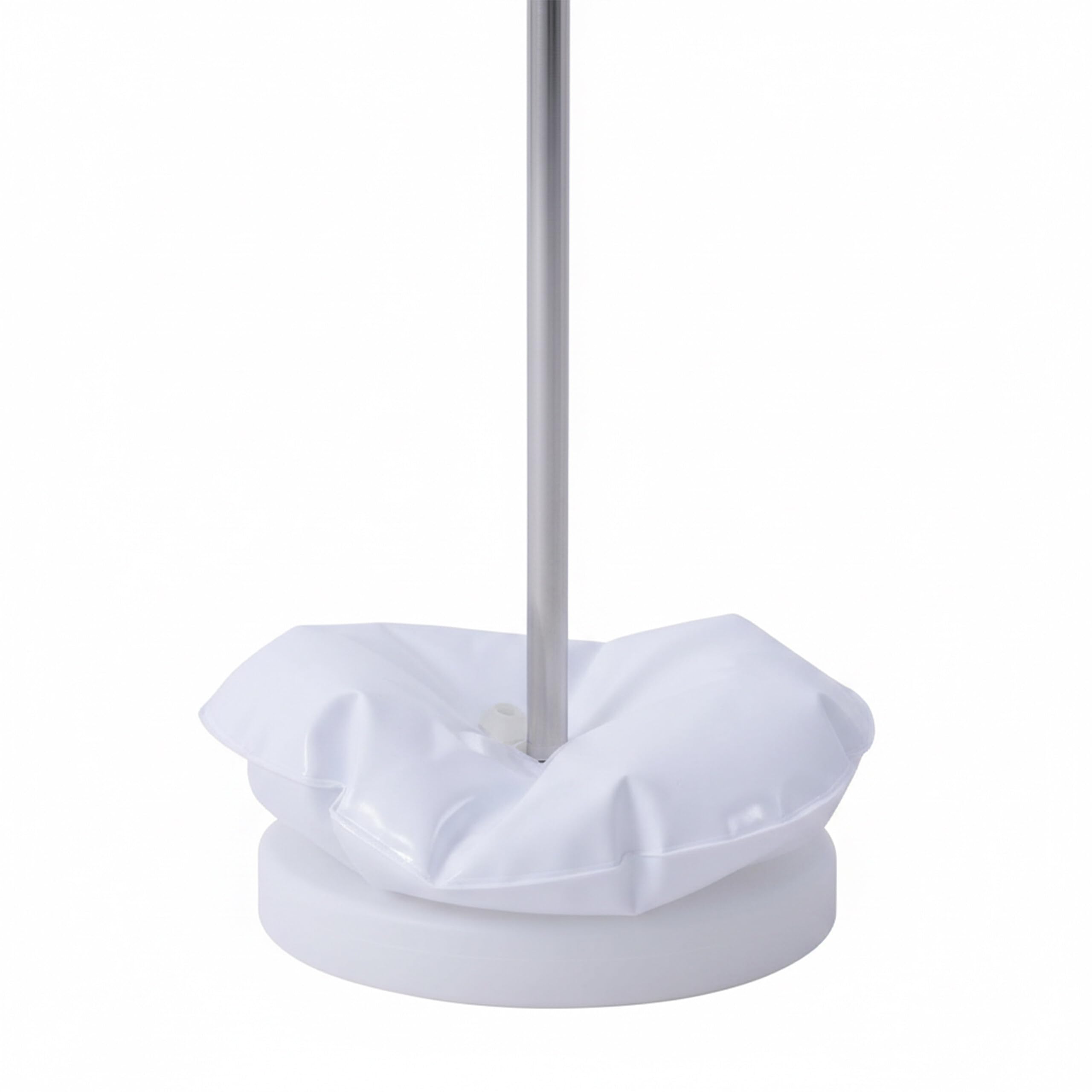 Relaxdays Support Ballons lot 2, Tige télescopique 45-205 cm pour Mariages/Anniversaires, Colonne Argent/Blanc