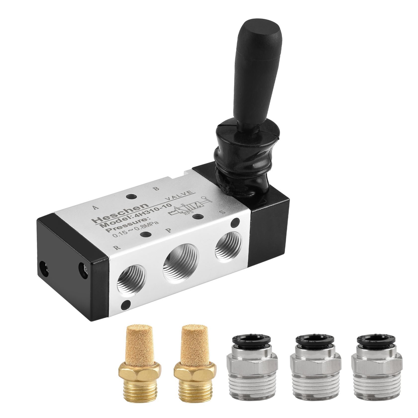 4H210-08 Pneumatik-Handventil – 5/2-Wege, 1/4 Zoll, Handbetätigt, 2 Positionen, Für Steuerung 4H210-08 Pneumatik-Handventil – 5/2-Wege, 1/4 Zoll, Handbetätigt, 2 Positionen, Für Steuerung