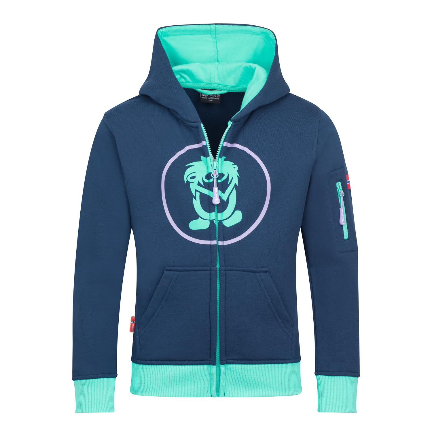 Trollkids Kids Sortland Jacket 176, Aqua Mint