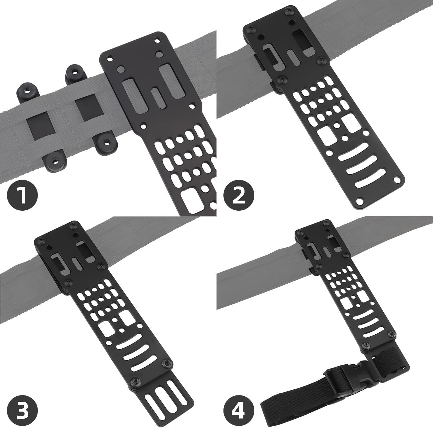 Regulowany Aluminiowy Adapter Kabury Modułowej – Płyta Przedłużająca Z Opuszczaną Nogą Do Zastosowań Taktycznych