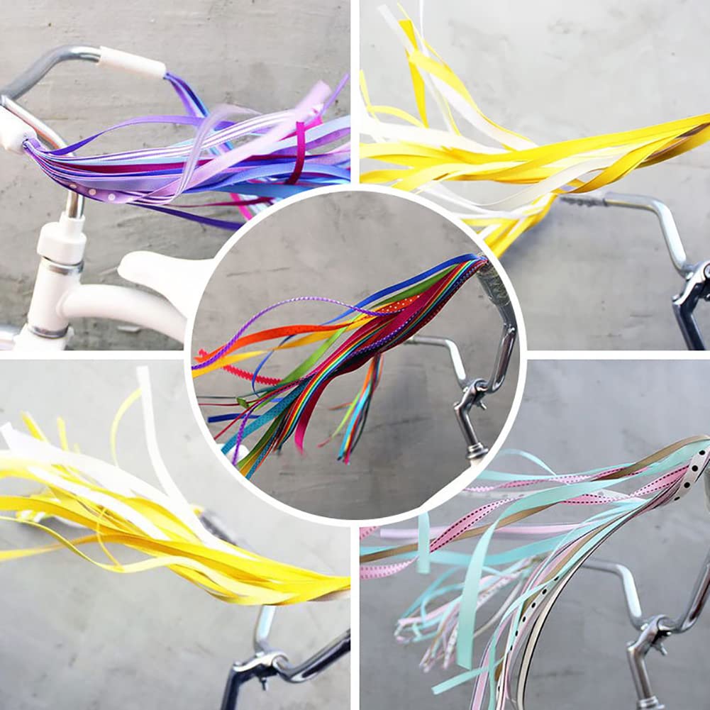 2 piezas de borlas para manillar de bicicleta, accesorios de bicicleta para niñas y niños, color rojo 6