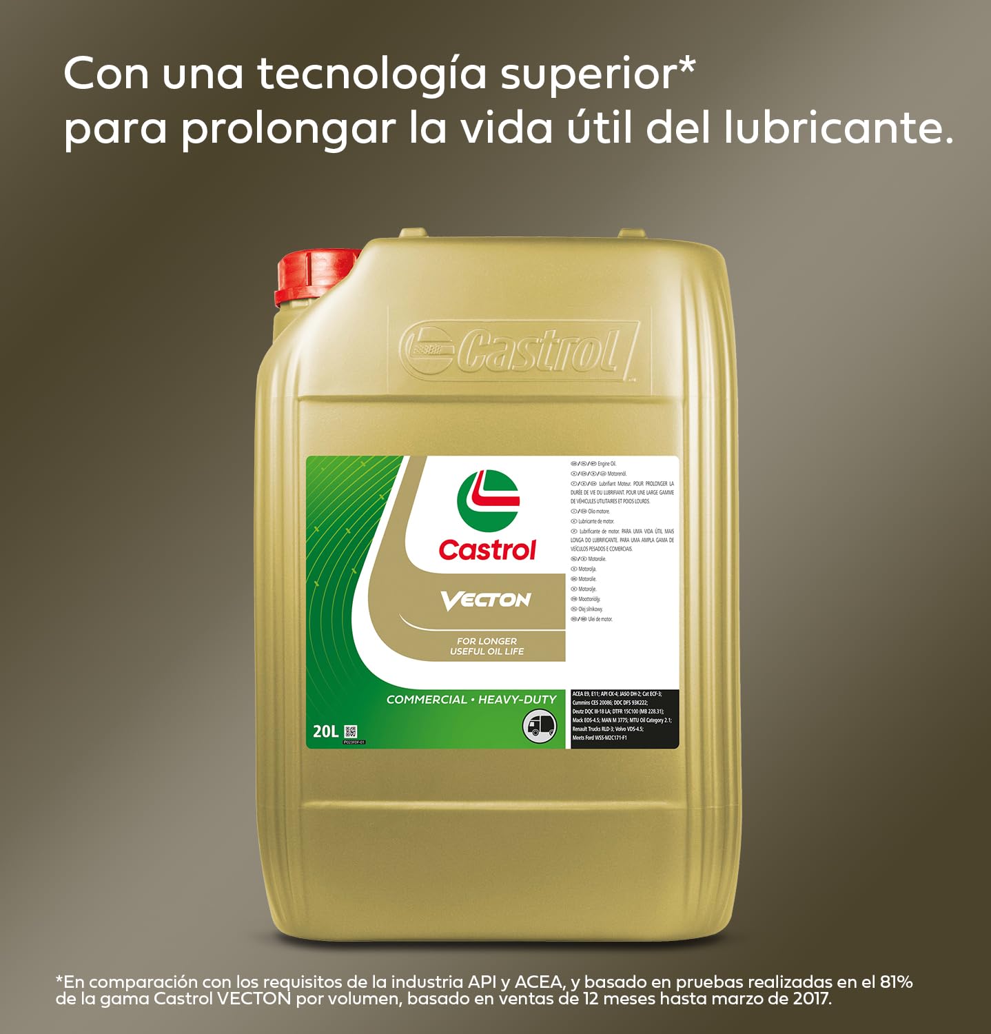 Vecton 15W-40 CK-4/E9 Aceite de Motor 5L