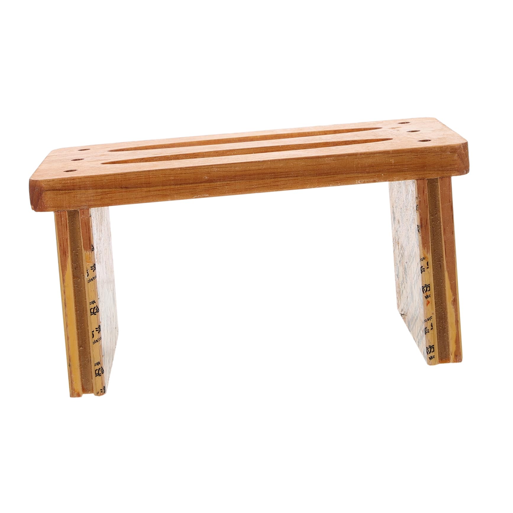 Ciieeo Bathroom Step Stool Heavy Duty Small Wooden Stool for Boys and Girls Sturdy Low Foot Rest Non-Slip Surface