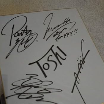 Amazon.co.jp: XJAPAN サイン色紙YOSHIKI ToshI hide TAIJI PATA