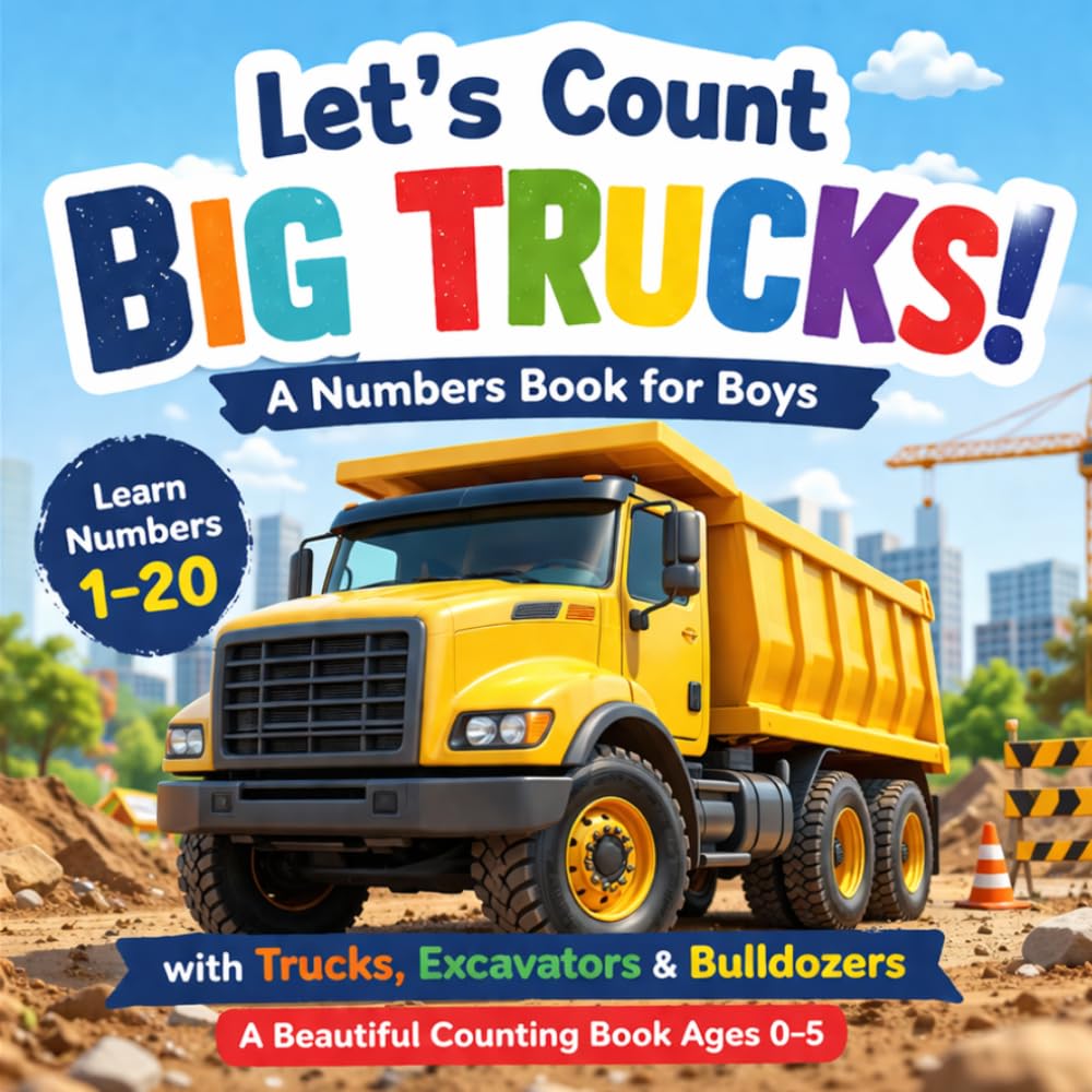 Numbers for Boys: Trucks, Cars, Airplanes & More (Little Vehicle Adventures)