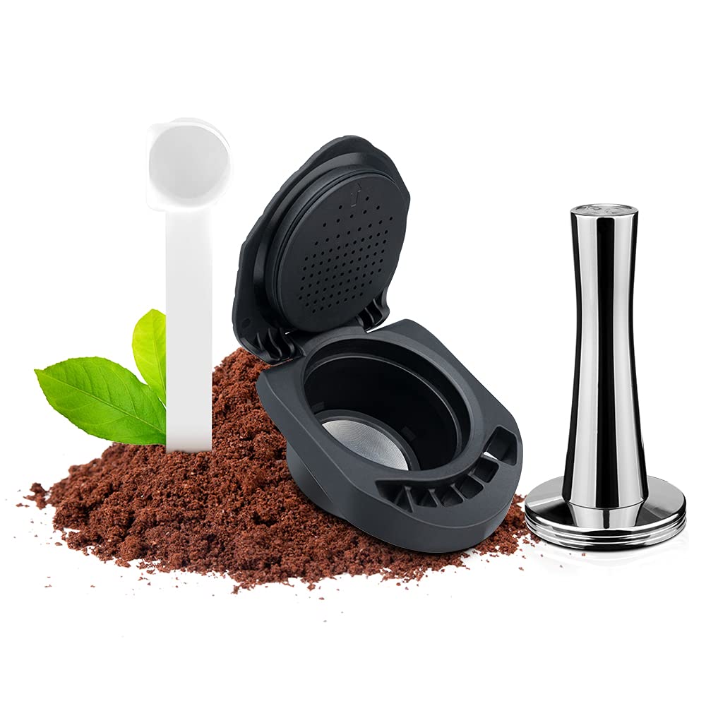 Portacápsulas recargable para cafetera Adaptador y tamper para Krups Nescafé Dolce Gusto Piccolo