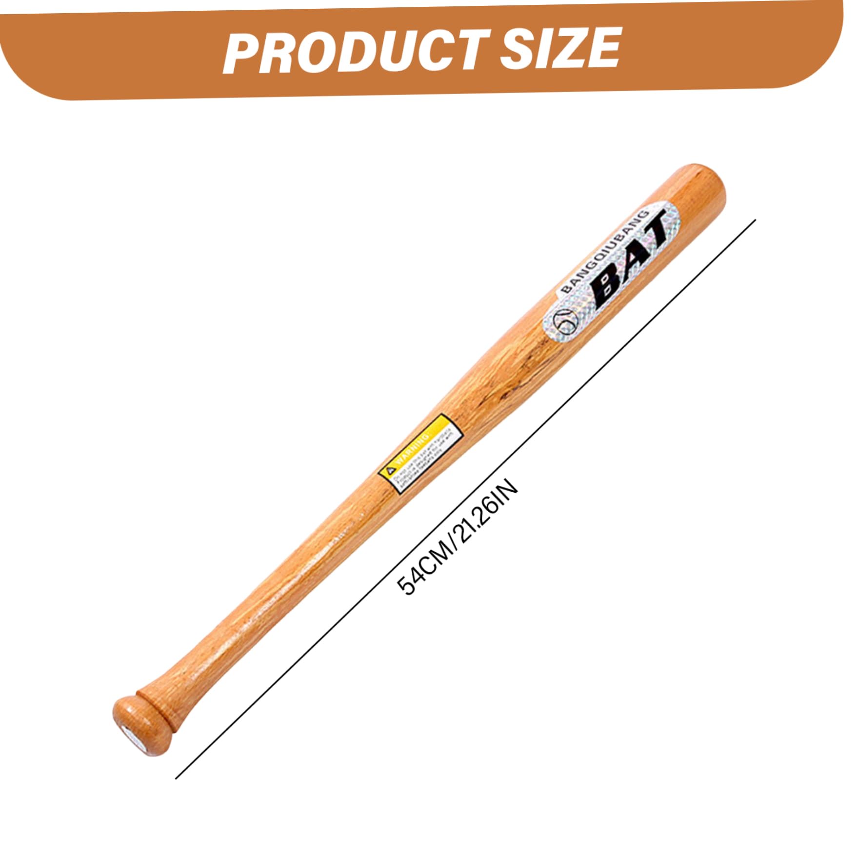 Bate de béisbol de madera pulida 21 pulgadas, reposición suave y resistente para entrenamiento y competición