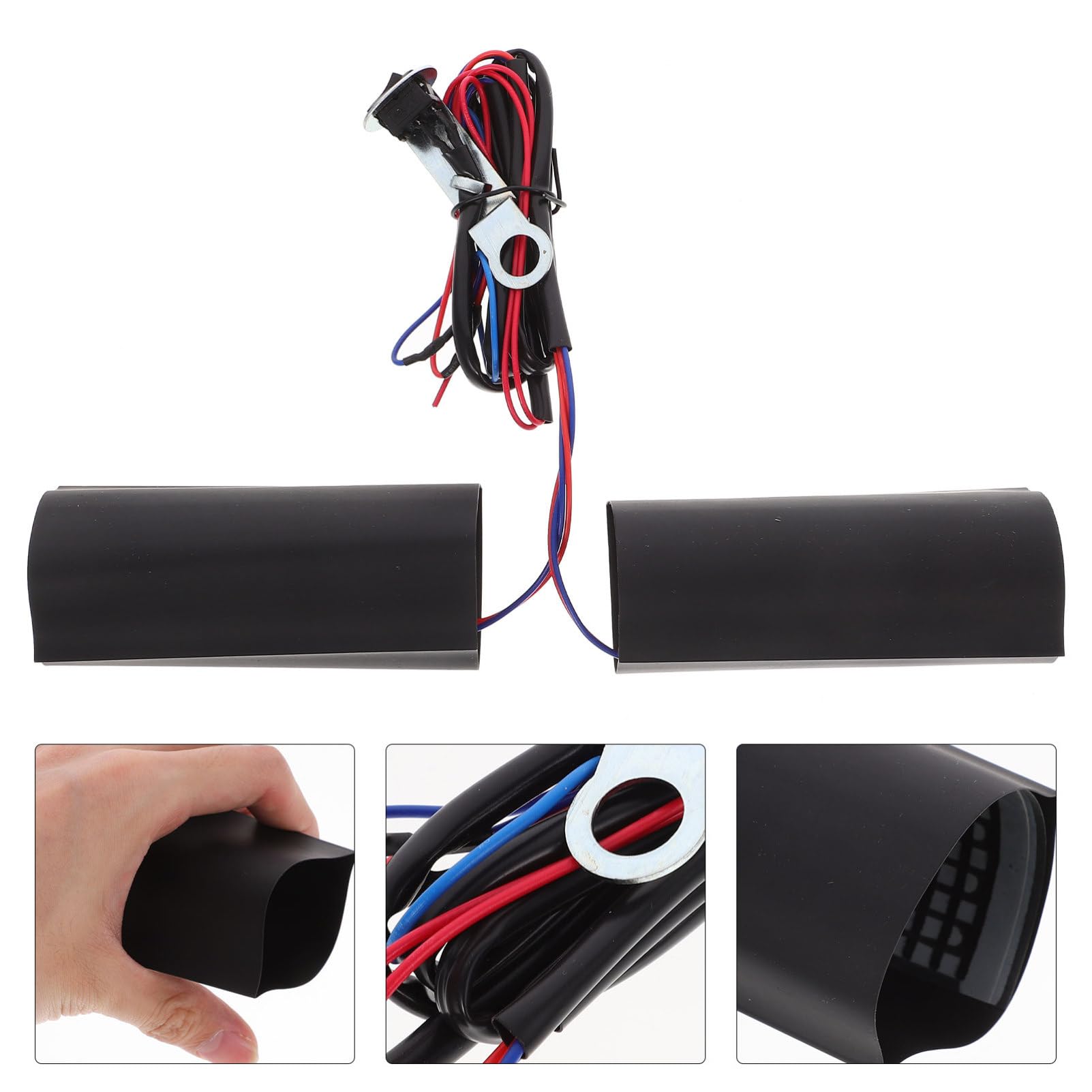 Amosfun 3 Paia Manopole Riscaldate per Coprimanopole Manubrio con Della Temperatura Facile Installazione e Comfort Protezione per Mani Durante