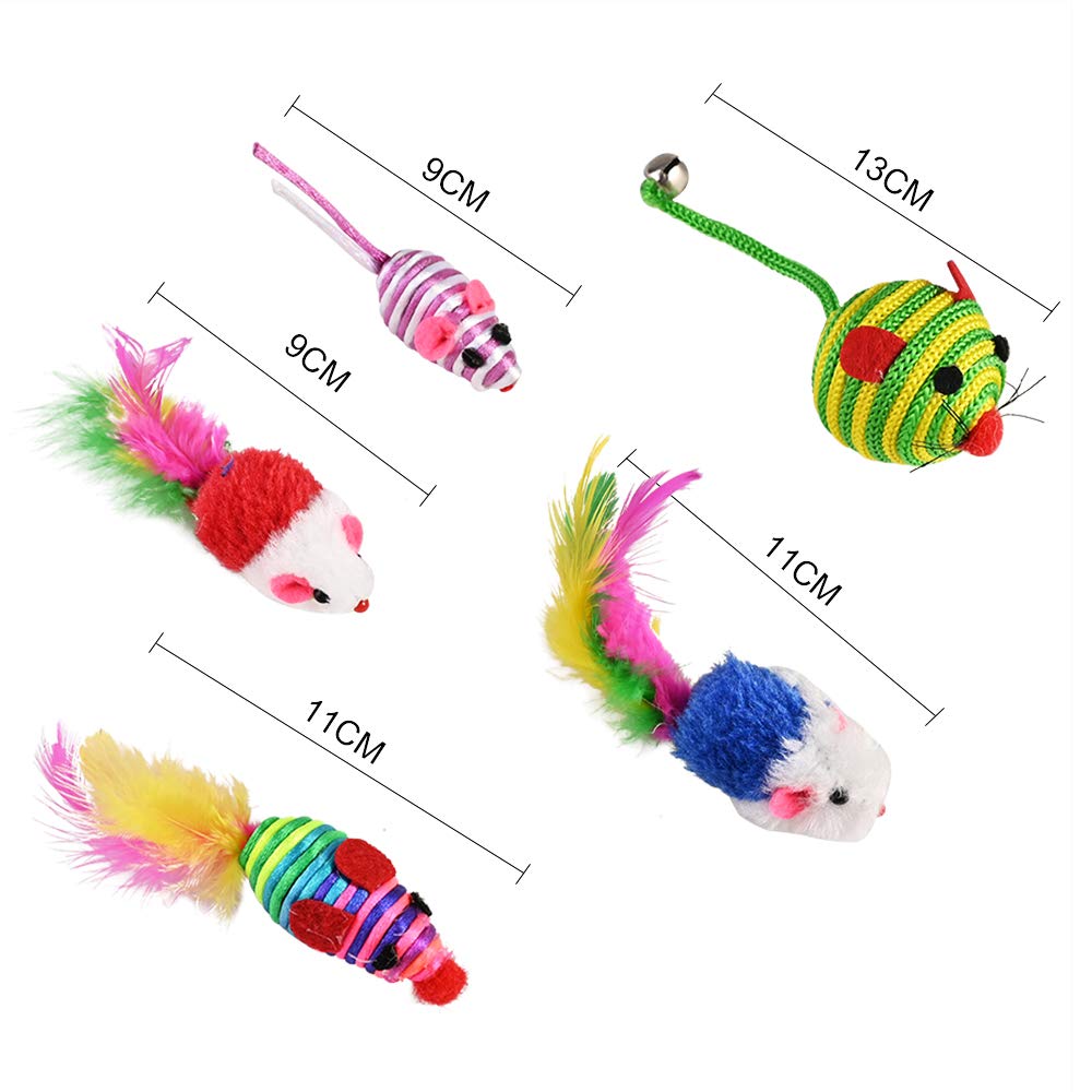 Kit Giochi Per Gatti 32 Pezzi - Palline, Topini E Bacchette Interattive - Foto 5